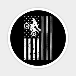 Motocross American Flag - US Sports Magnet